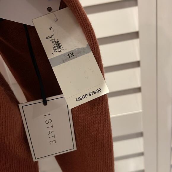 1.State NWT One cold shoulder Turtleneck Sweater. - Picture 2 of 8